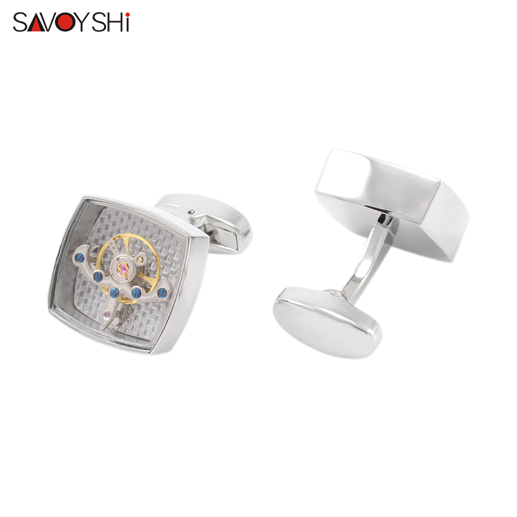 Jewelry Watches Brands - SAVOYSHI อเนกประสงค์ Tourbillon นาฬิกา Cufflinks สําหรับบุรุษเสื้อฝรั่งเศสยี่ห้อ
