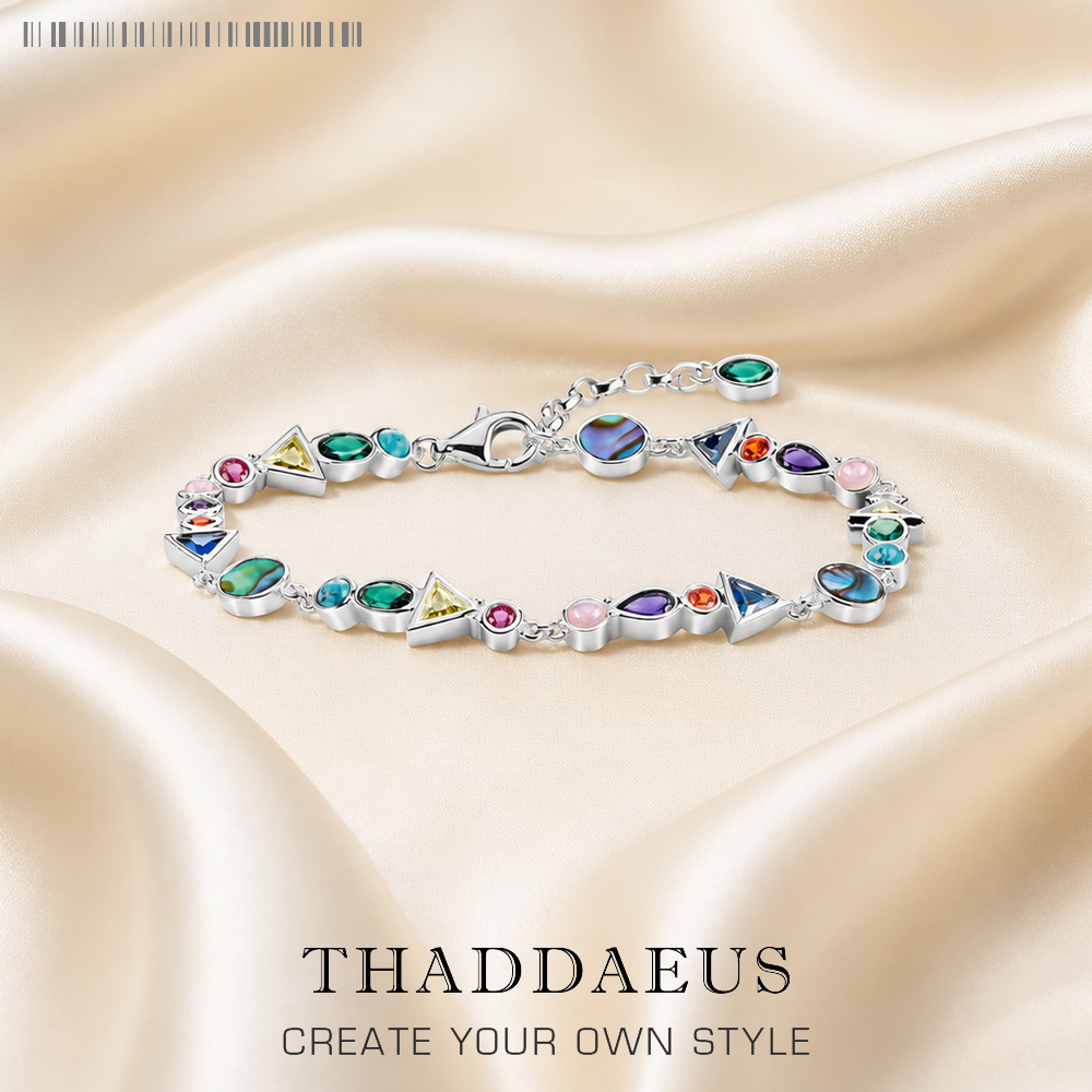 Paradise Jewelry & Watches Llc - Paradise Journey สร้อยข้อมือใหม่สีสัน Link Chain 925