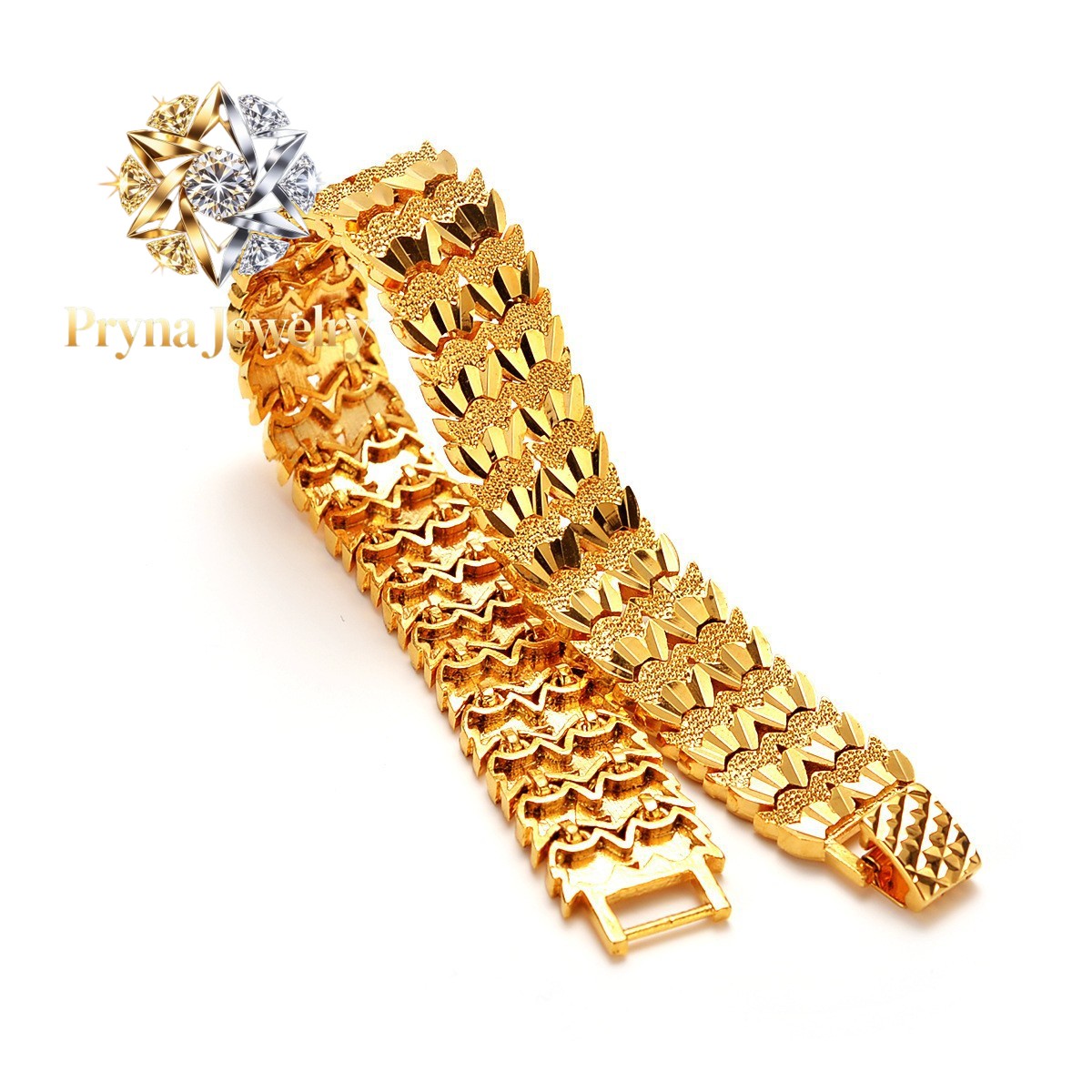 Jewelry Watches Brands - สายนาฬิกาข้อมือผู้ชาย Pryna Jewelry ทอง 24K AU999