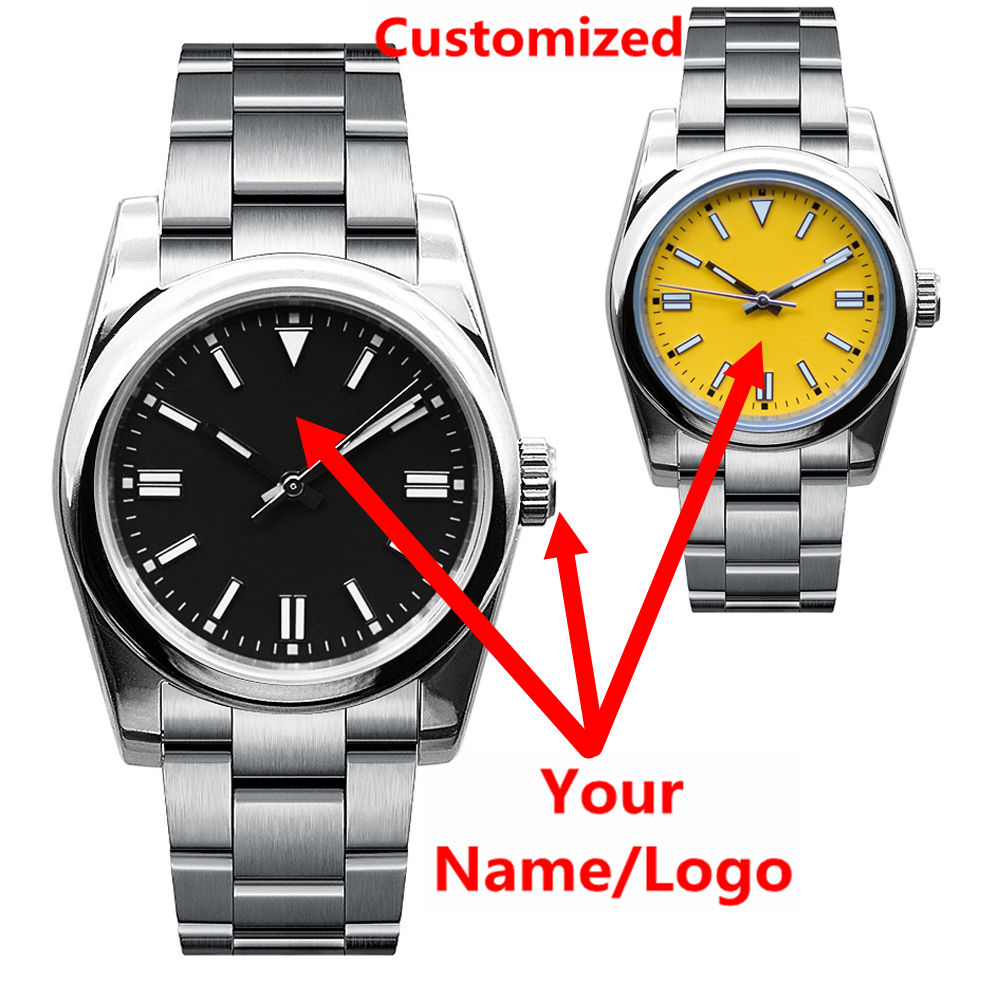 Jewelry For Watches - นาฬิกาข้อมือผู้ชายโลโก้สั่งทำพิเศษ แซฟไฟร์ หรูหรา NH35/miyota ระบบออโตเมติก ขนาด