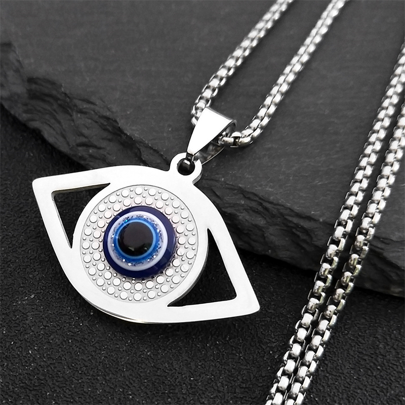 Jewelry & Watches Spółka Z Ograniczoną Odpowiedzialnością - อิสลาม ฮัมซา สร้อยคอตาปีศาจสีฟ้า สแตนเลส สร้อยข้อมือตาตุรกี เครื่องประดับกรีก