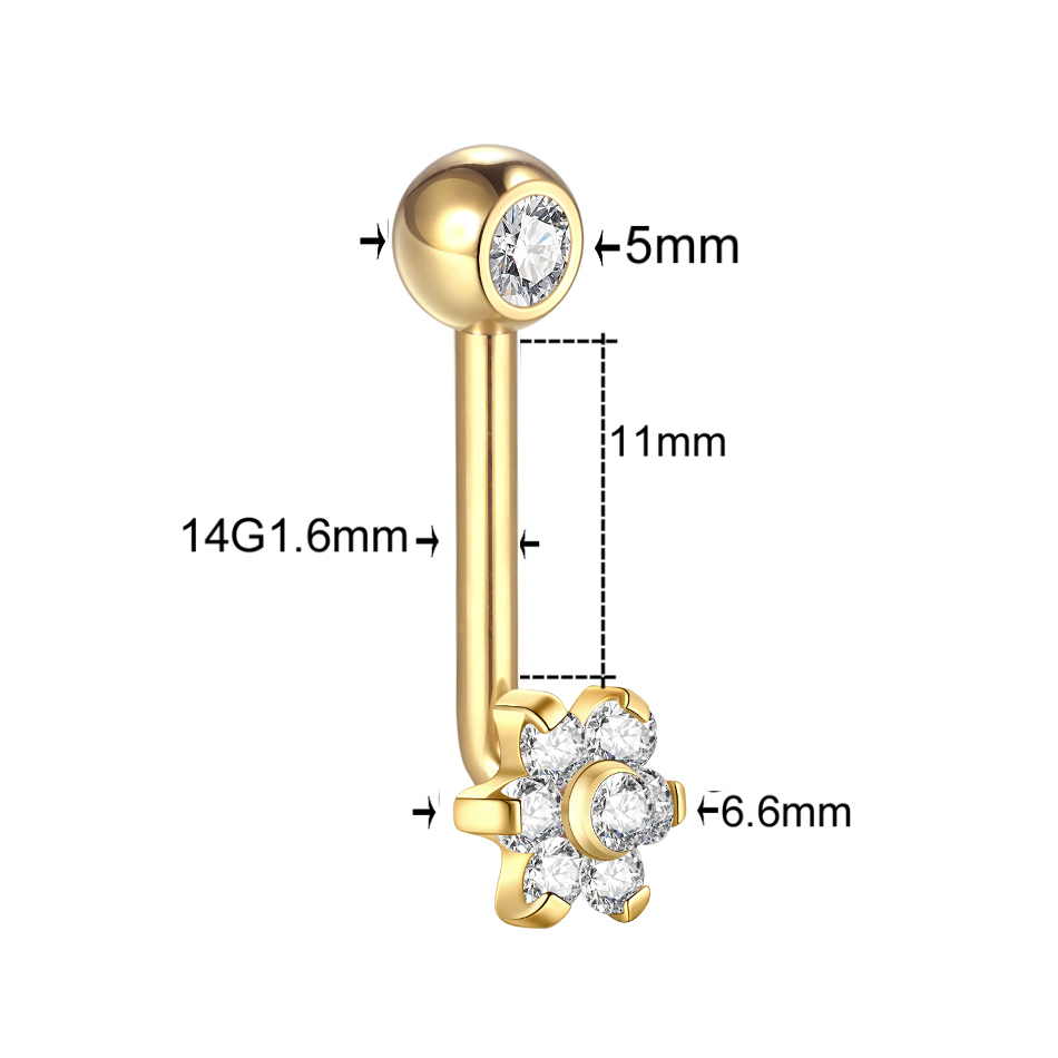 1ชิ้นไทเทเนียม Christina เจาะต - Christina Jewelry & Watches Marguerite Ørestik Forgyldt Sølv บทวิจารณ์และราคา