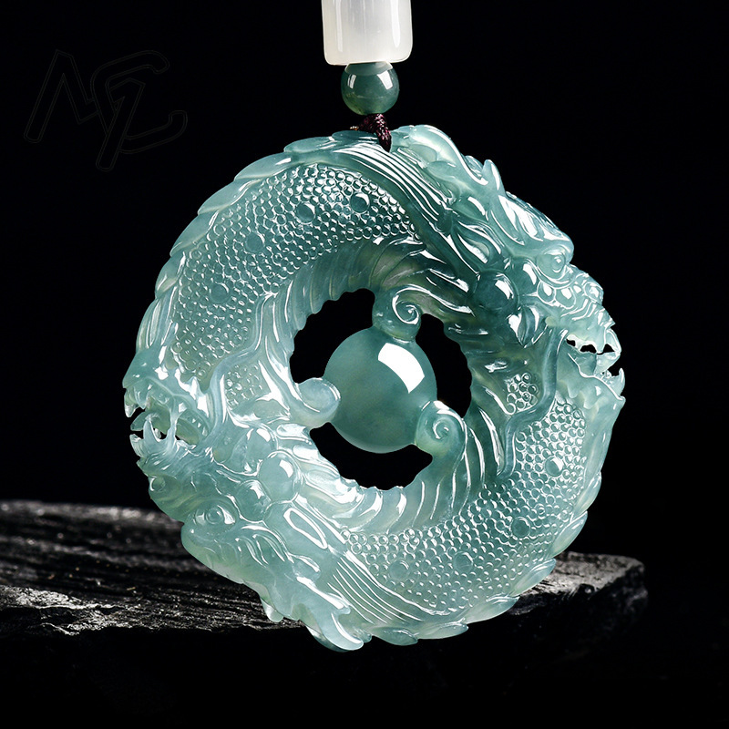 หยกธรรมชาติแท้ สีฟ้าน้ำทะเล หย - Jewelry & Watches Spółka Z Ograniczoną Odpowiedzialnością บทวิจารณ์และราคา