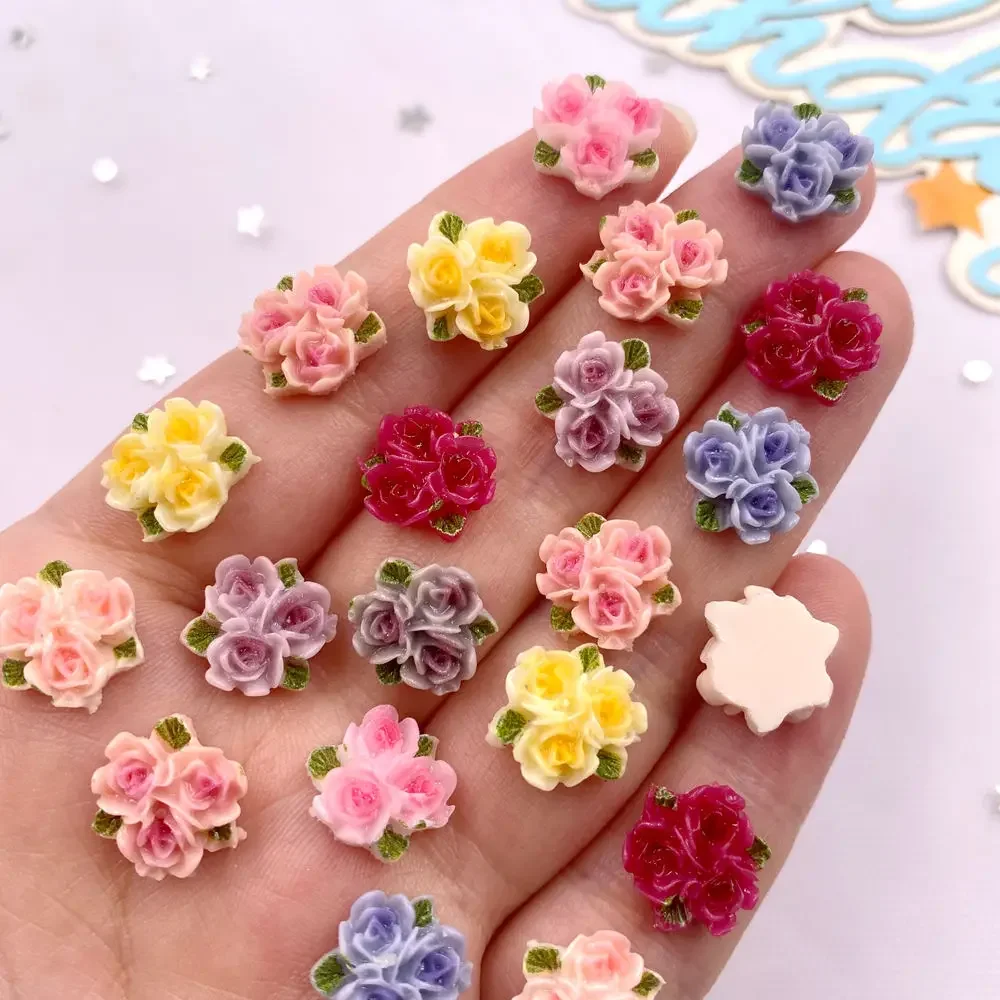 50ชิ้นเรซินมินิสีสันสดใสรูปดอก - Paradise Jewelry & Watches Llc บทวิจารณ์และราคา