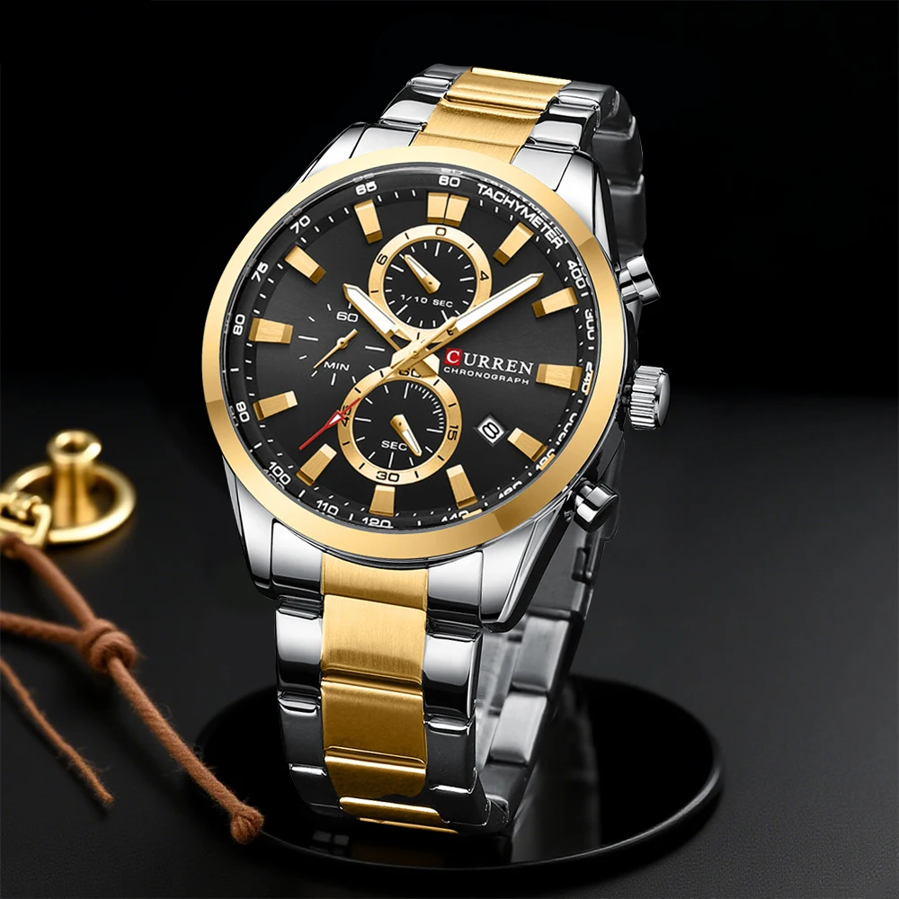 CURREN ลำลองควอตซ์โครโนสปอร์ตน - Jewelry For Watches บทวิจารณ์และราคา
