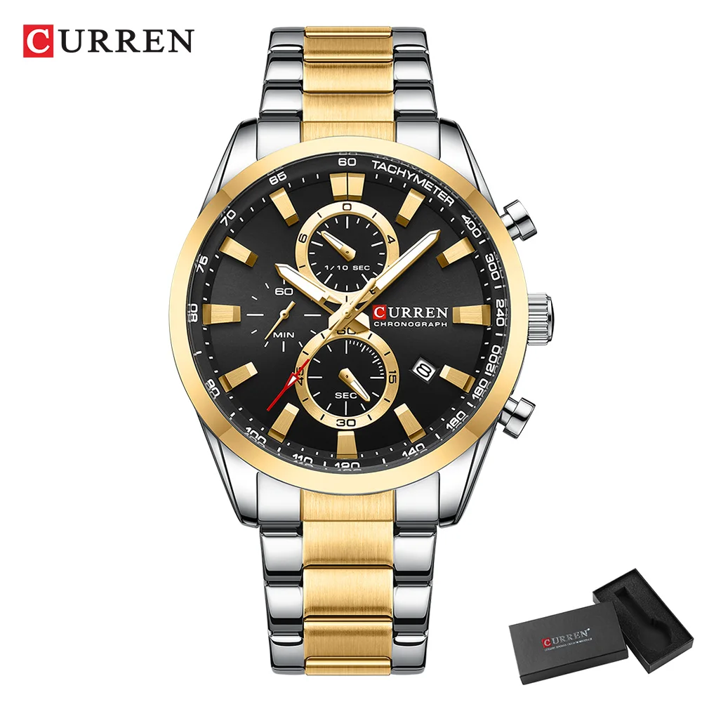 CURREN ลำลองควอตซ์โครโนสปอร์ตน - Jewelry For Watches บทวิจารณ์และราคา