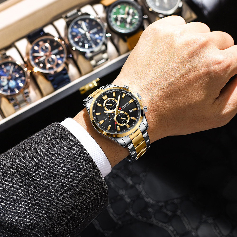 CURREN ลำลองควอตซ์โครโนสปอร์ตน - Jewelry For Watches บทวิจารณ์และราคา