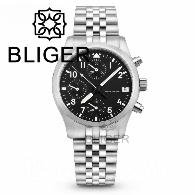 BLIGER ฟูลแบล็ค บรัช 38 มม. VK - Jewelry For Watches บทวิจารณ์และราคา