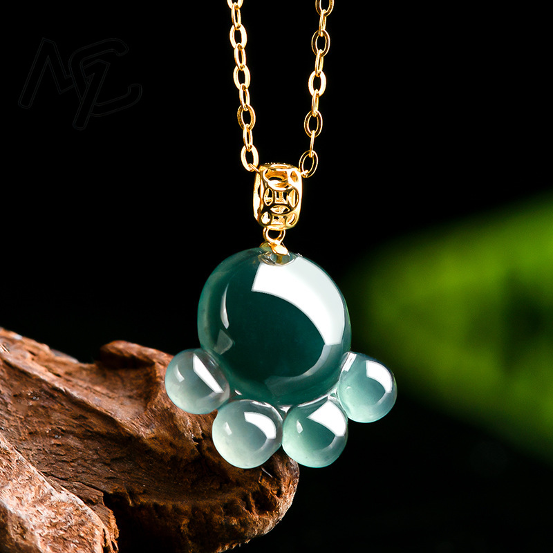 จี้หยกน้ำเงินธรรมชาติรูปอุ้งเท - Jewelry & Watches Spółka Z Ograniczoną Odpowiedzialnością บทวิจารณ์และราคา