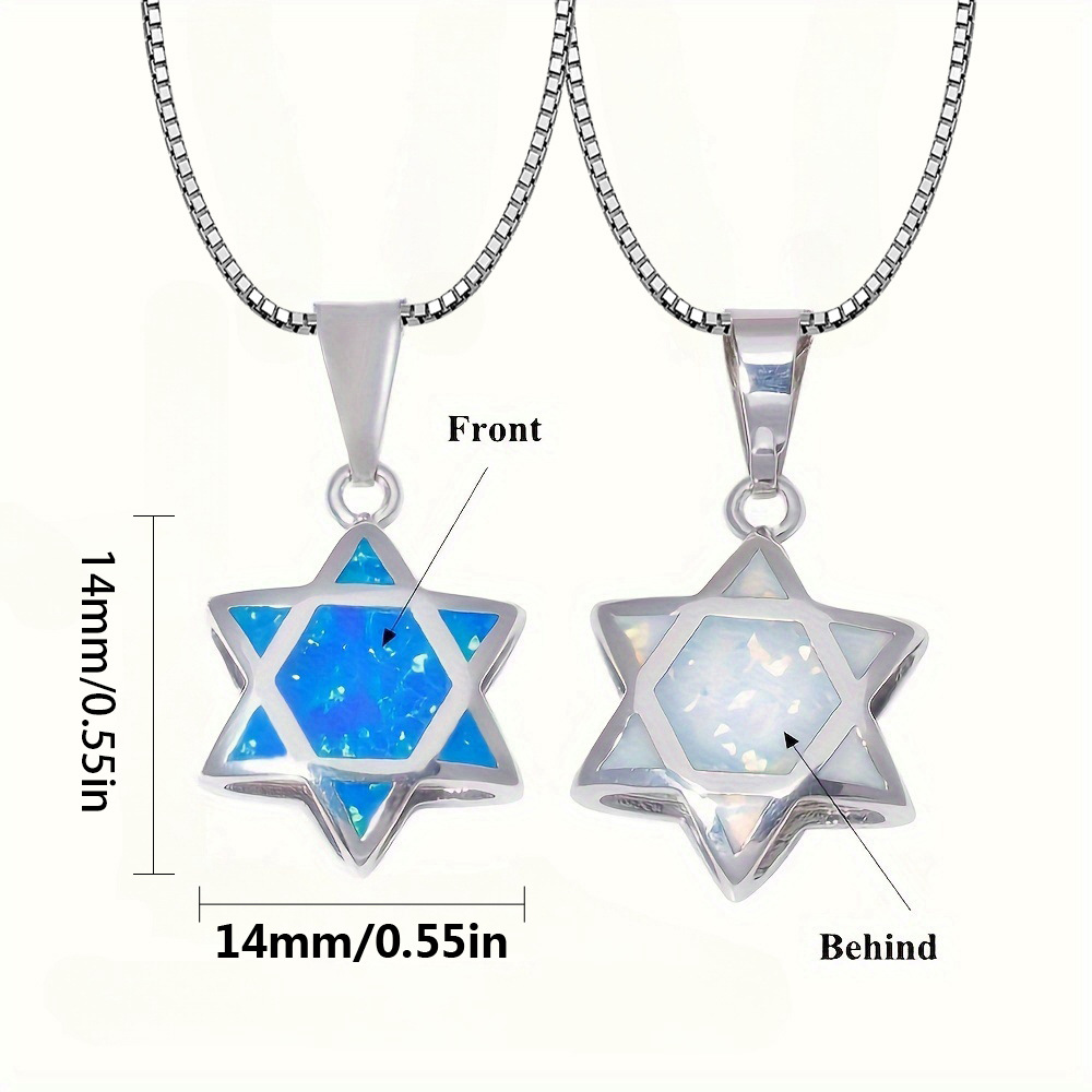 จี้สร้อยคอรูปดาวหกแฉกโอปอลแบบก - Jewelry & Watches Spółka Z Ograniczoną Odpowiedzialnością บทวิจารณ์และราคา