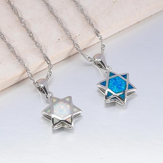 จี้สร้อยคอรูปดาวหกแฉกโอปอลแบบก - Jewelry & Watches Spółka Z Ograniczoną Odpowiedzialnością บทวิจารณ์และราคา