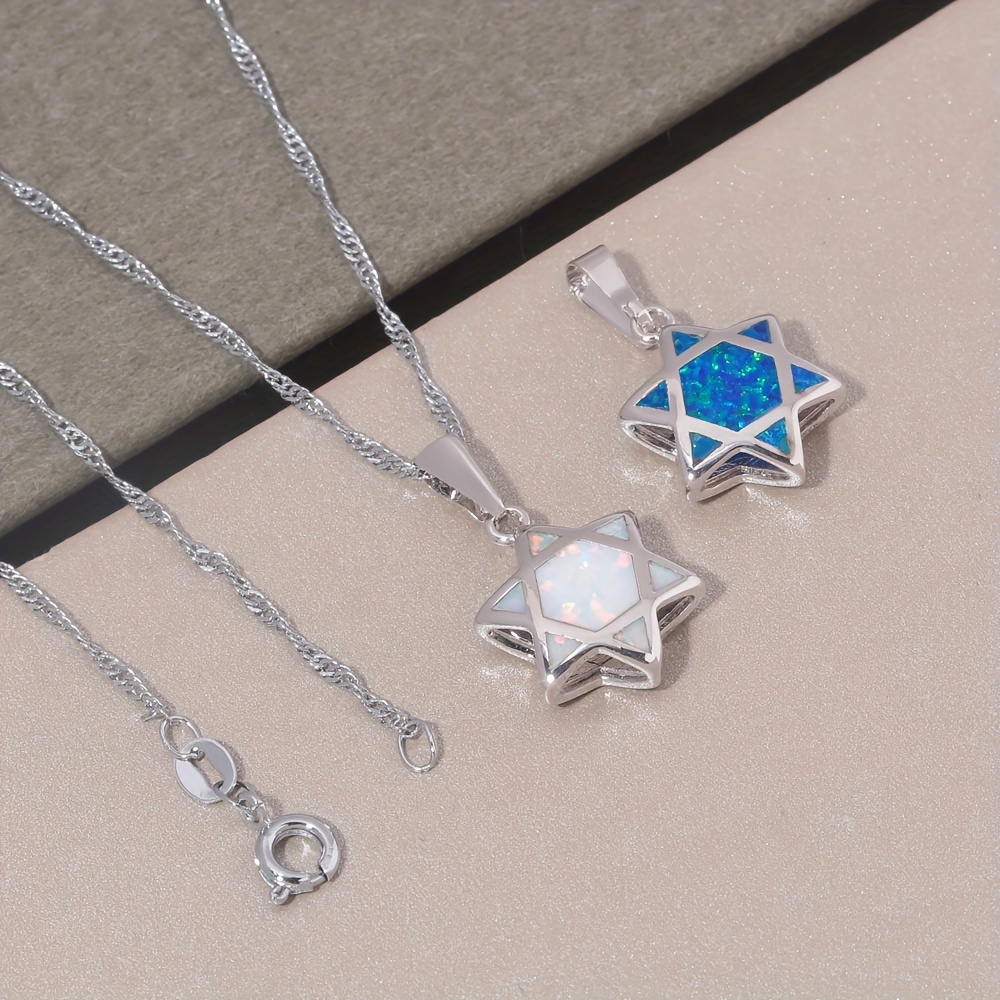 จี้สร้อยคอรูปดาวหกแฉกโอปอลแบบก - Jewelry & Watches Spółka Z Ograniczoną Odpowiedzialnością บทวิจารณ์และราคา