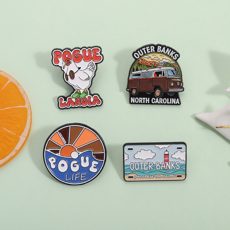 เข็มกลัดเคลือบลาย Outer Banks  - Paradise Jewelry & Watches Llc บทวิจารณ์และราคา